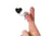 Fingers crossed like a couple against heart-1
